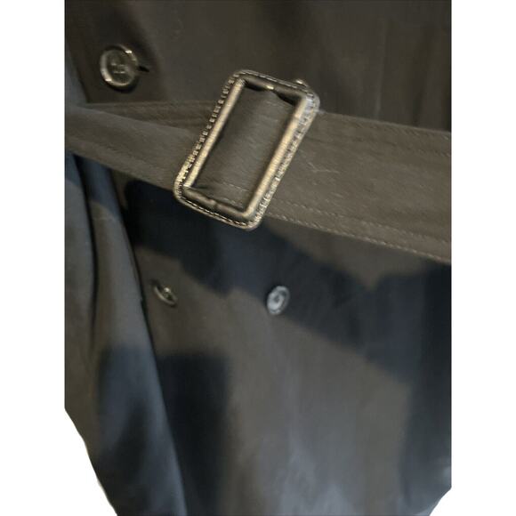 Men’s Pierre Cardin black raincoat size 42 long zip lining - Picture 11 of 16